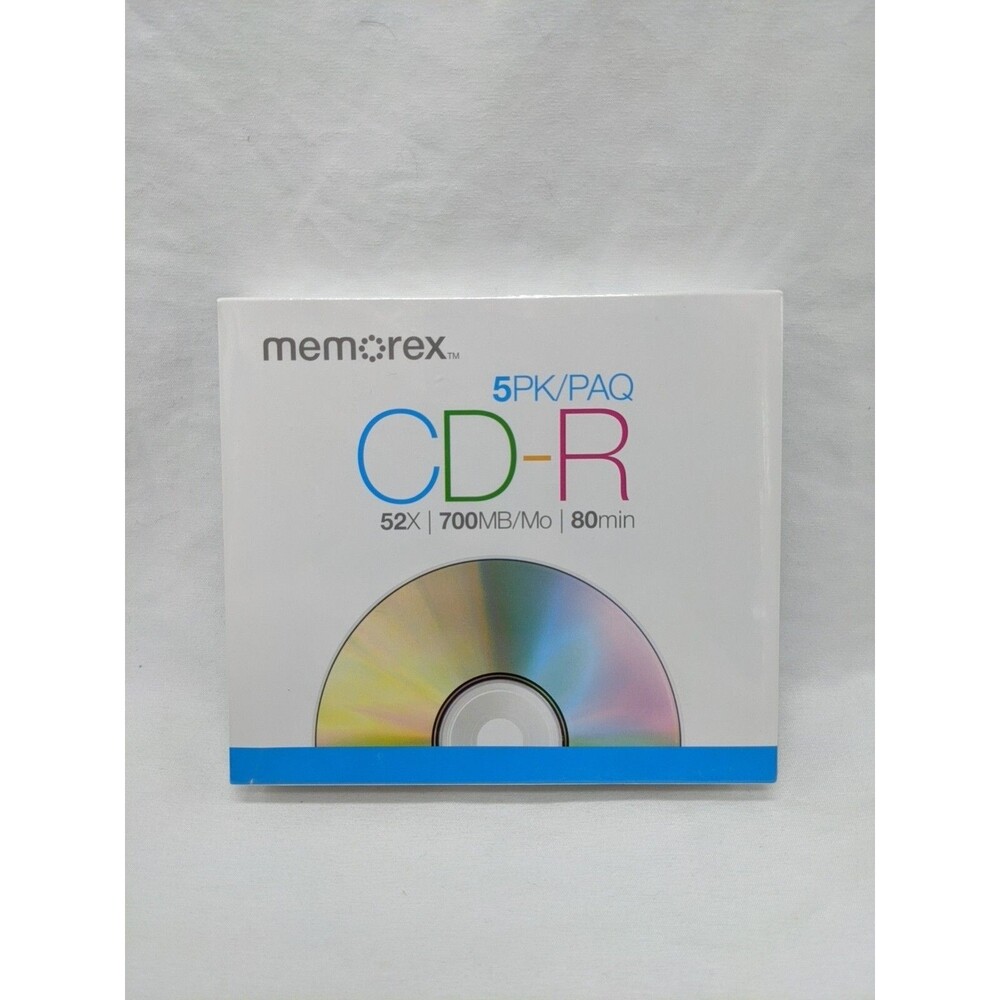 Memorex 5Pk CD-R 52X 700MB/Mo 80 Min